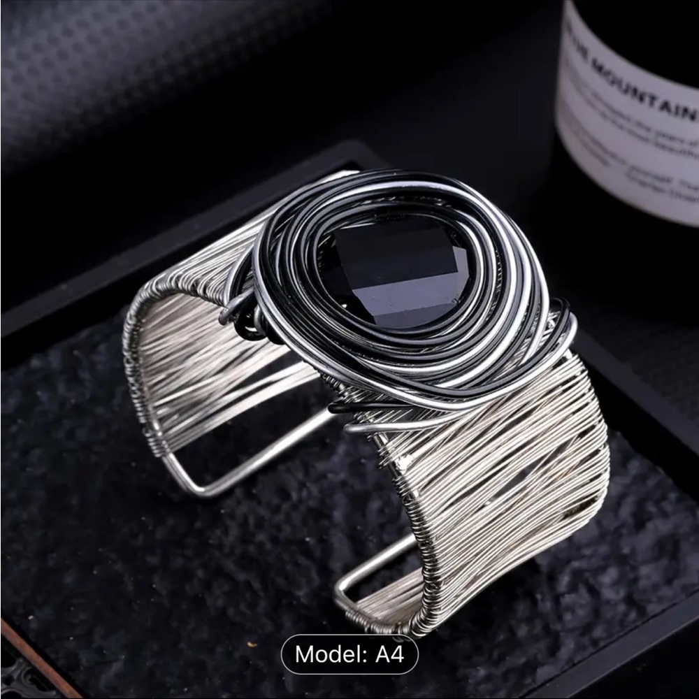 12. NEW Crystal Stone Opening Bracelet